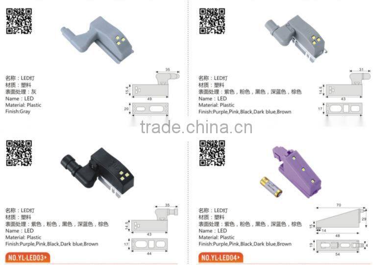 Cheap push touch open led light for hinge