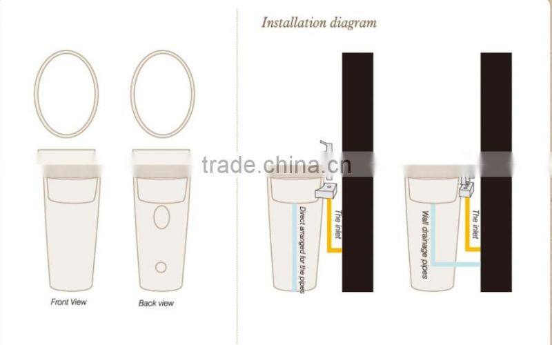 Handpainted ceramic art basin colorful countertop round sink porcelain flower edge bowl vanity top GD-F06