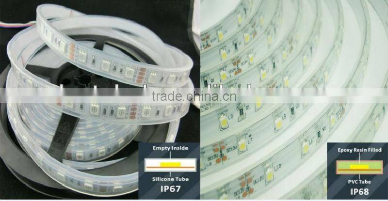 IP67 LED Flexible Strips, Silicone Tube, DC12V/24V, Single Colour & RGB