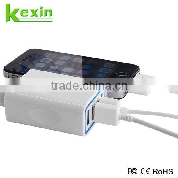 AC Power Adaptor EU US Plug 4 Port USB Wall Charger 2.4A for Mobile Phone Digital Products