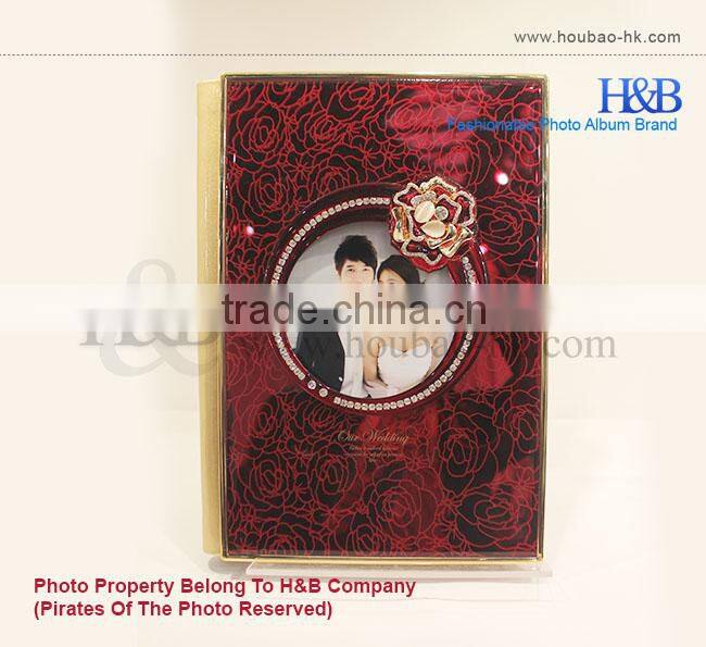 H&B New Red Crystal Cover Wedding Album/Peel And Stick Photo Album