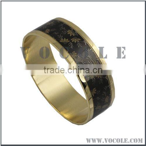 Factory Supply Stainless Steel Enamel Bangle Bracelet