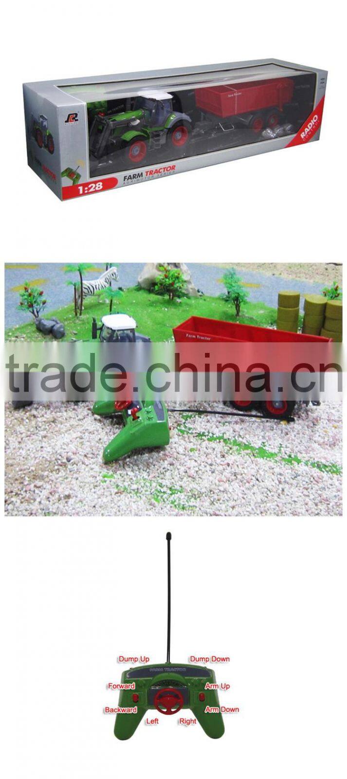 1:28 4CH RC tractor toys Remote Toys from QingYi Toys Factory