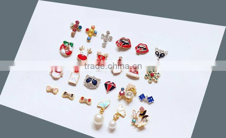 2016 Hot sale Modern design China supply nail art Jewelry, 3d christmas nail art designs