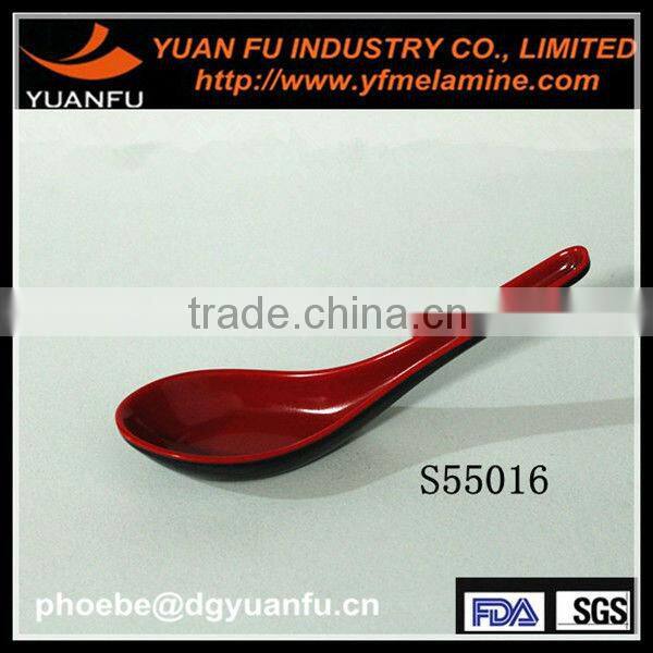 Simple design melamine two-tone colored plastic spoons