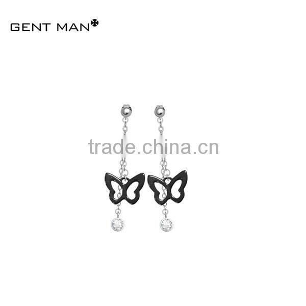 Women's stainless steel jewelry accessory dangle earrings.