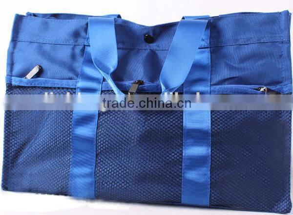 promotional beach bags,mesh beach tote bag with outside pockets