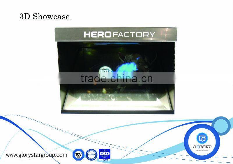 3D display lcd tv advertising 3d holographic display technology products in 3D showcase advertising display