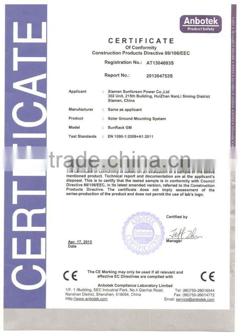 solar mounting system/ground screw solar mounting system