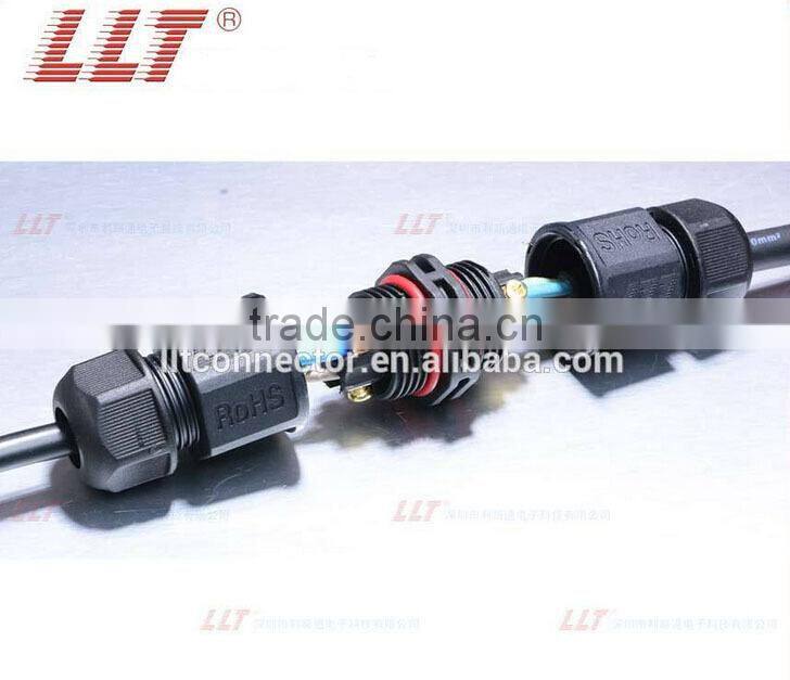 3 poles field installable screw terminal cable coupler led light connector