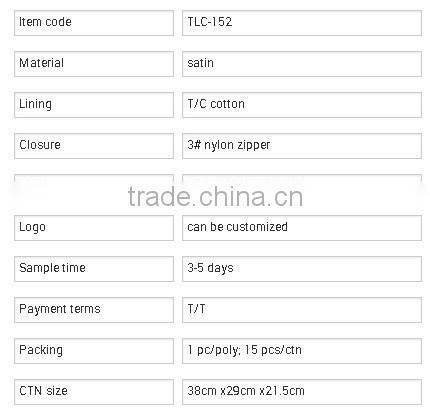 Cute printed elastic satin tote bag for ladies