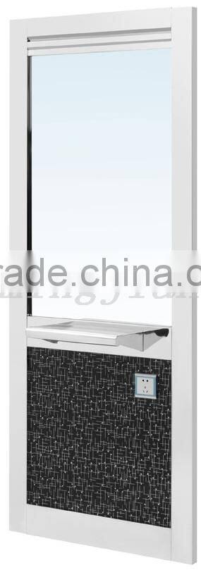 golden 1 side carved pattern mirror styling station with desk M851