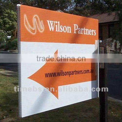 Colored corrugated plastic signs board