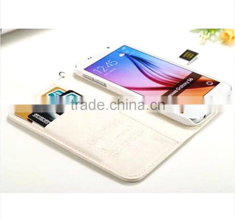 China manufacture smart cover wallet purse case for samsung galaxy s6/s6 edge