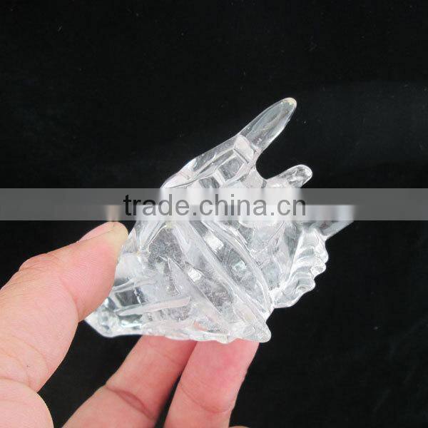 Natural Rock Quartz Clear Crystal Dragon Skull from China