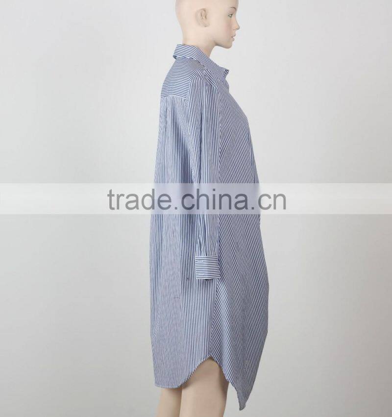 woman dresses new summer 2016 short sleeve shirt dress cotton chiffon fabric Fluqi Appare