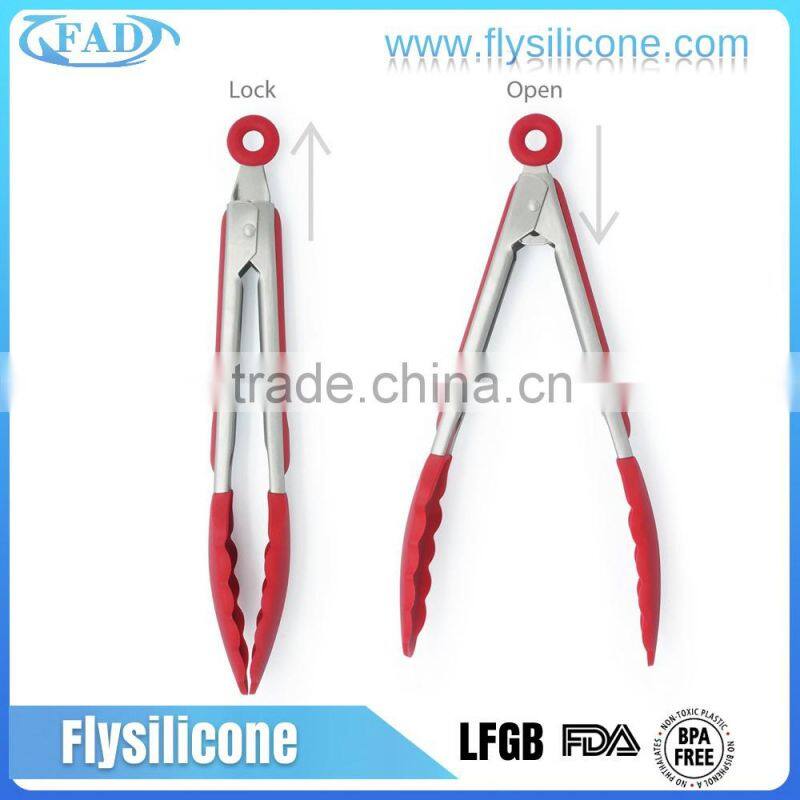 Home & Garden Utensils 7/9/12 Inch 304 Stainless Steel Grasp Silicone BBQ Tongs