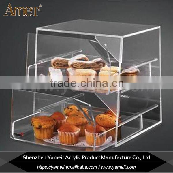 Customized eco-friendly clean acrylic food display cabinet