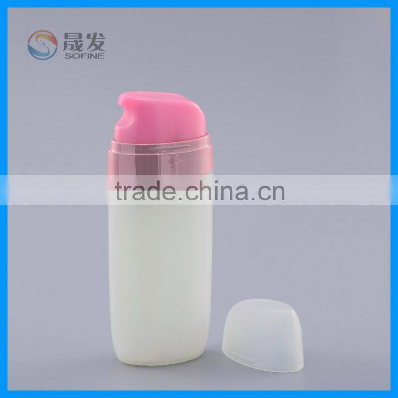 Double tube cosmetic lotion pump bottle