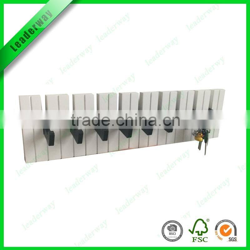 Morden wooden piano keyboard clothes hook