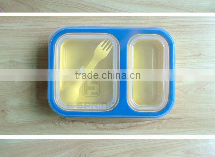Collapsible Lunch Container with Spoon Silicone Container Bulk