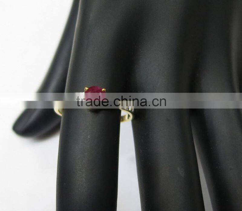 Ruby Diamond Ring In 14K Gold