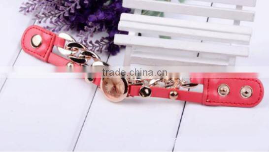 fashion PU wrist women lady watch