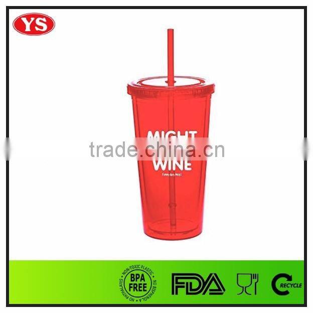 hot sale bpa free double wall insulated tumbler with straw 20 ounce