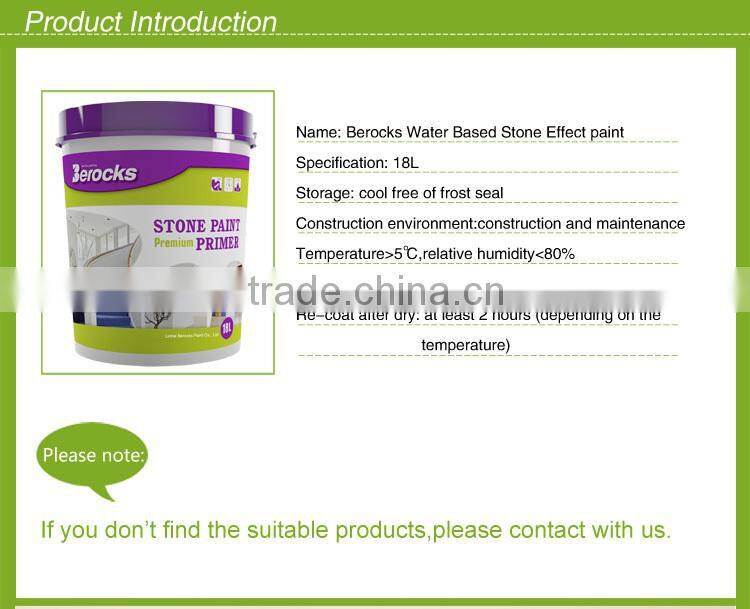 Water based non-toxic stone effect paint