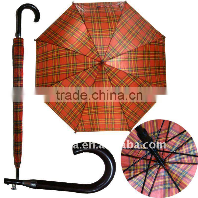 23" 8K straight wood umbrella