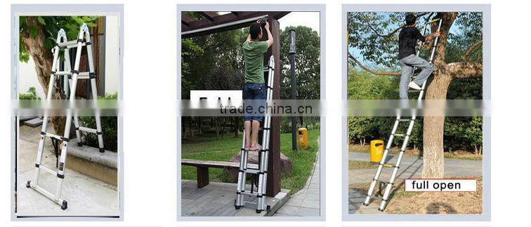 telescopic retractable step ladder with en131 ML-1001D