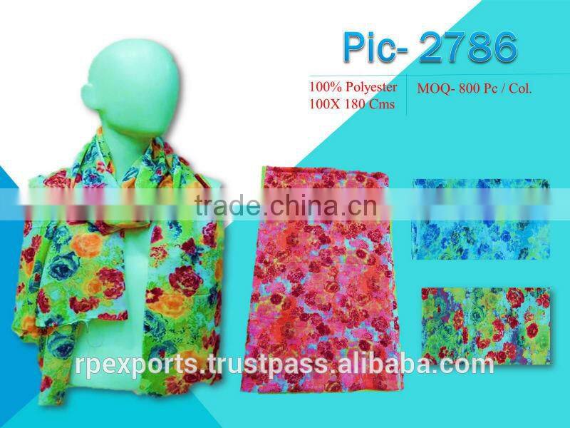 New fancy summer poly spun scarf