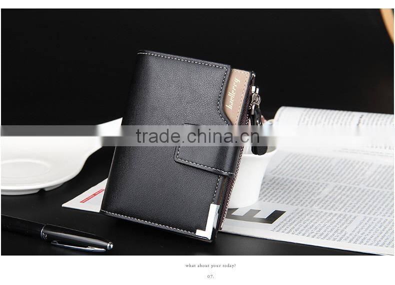 Fashion short man leather baellerry wallet