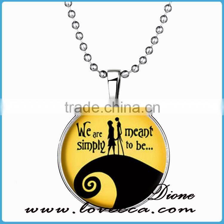 Vintage Custom necklace Merry Christmas glass cabochon Memories Art photo with snowman pendant necklace