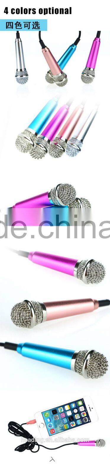 Factory wholesale handheld cell phone mini microphone for iphone and android phone