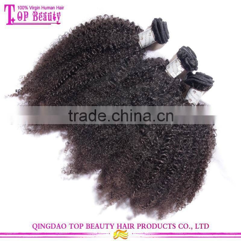 100% Virgin brazilian afro kinky hair extensions grade 7a brazilian afro human hair