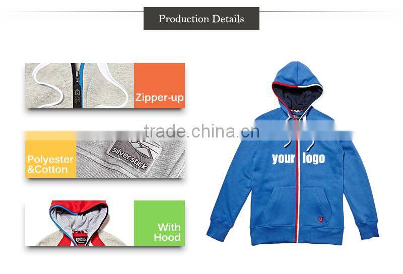 Cheap chinese manufacture black full zipper hoodie