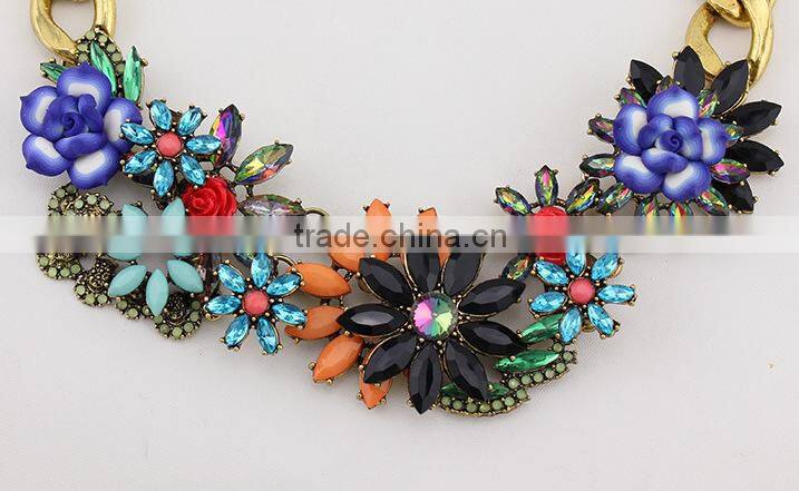 New Hot Selling Flower Choker Collar Vintage Pendant Statement Necklace Women Necklaces & Pendants Fashion Necklaces for Women 2