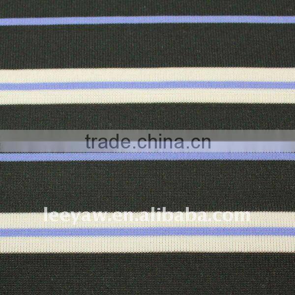 100% poly stripe jersey fabric with wicking finished
