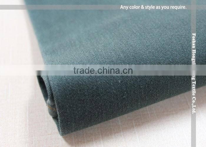 wholesale dark green stone washed denim fabric to Bengal