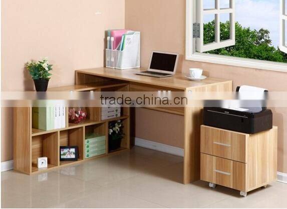 best price home furniture MDF computer desk with bookshelf