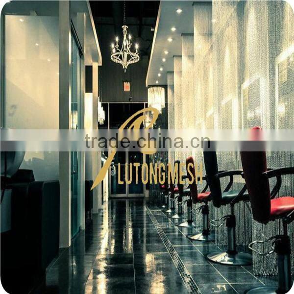 metallic beaded curtain,hanging door beads curtain,metal bead curtain