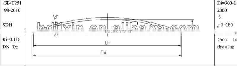 hot forming spherical dished heads cable cover for boiler with welding