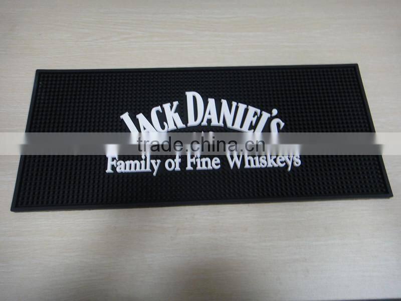 Custom design pvc bar drip rail mat with Logo