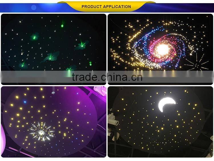 DIY LED ceiling star lights with polymer 0.75mm fiber optic cable and powersupply
