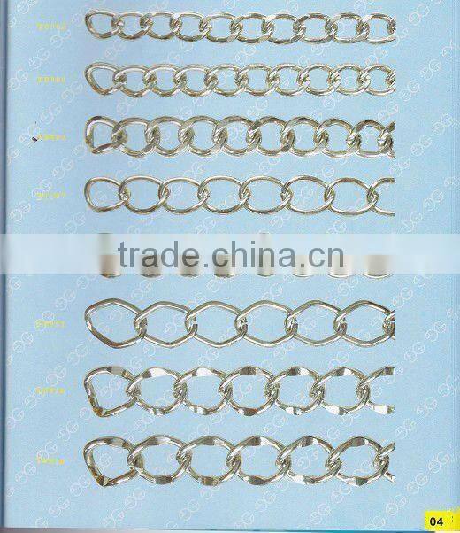 metal accessories for handbags metal drag chain for suitcase T-1501-10*8*2mm