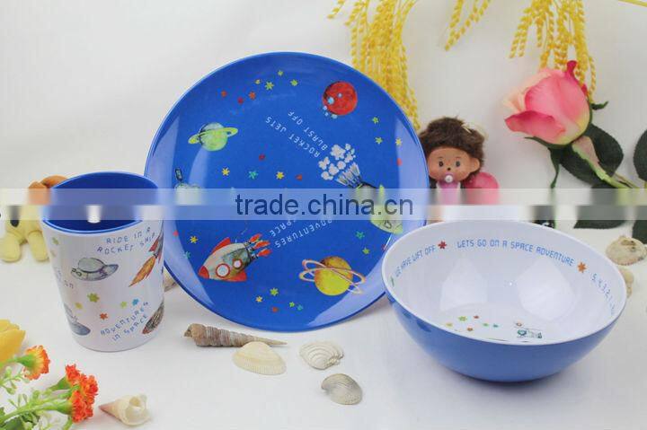 kids melamine printed dinner set