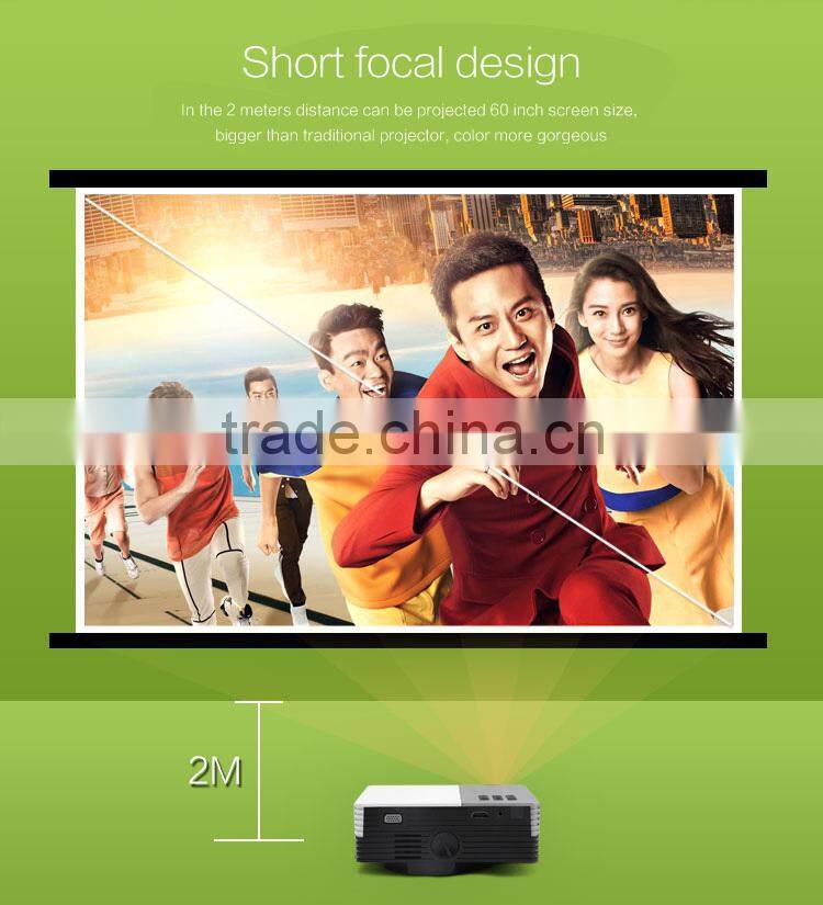 Portable power bank support 1080p led projector moble phone hdmi usb vga sd slot hd cinema mini projector