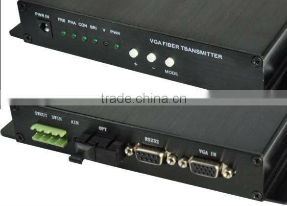 3 year warranty VGA fiber optic transceiver /uncompressed video transmission+data RS232