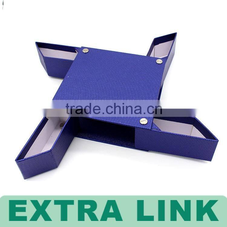 Custom Logo Printed Luxury Decorative Magnetic Cardboard Storage Box With Metal Eyelet